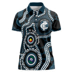 Carlton NAIDOC Week 2026 Personalised Women Polo Shirt 50 Years of Deadly Aboriginal Art