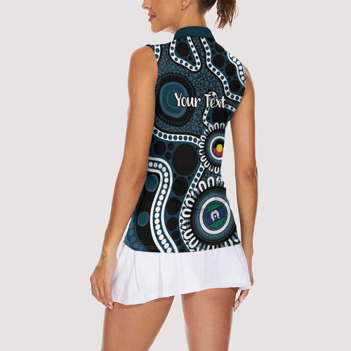 Carlton NAIDOC Week 2026 Personalised Women Sleeveless Polo Shirt 50 Years of Deadly Aboriginal Art