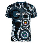 Carlton NAIDOC Week 2026 Personalised Women V-Neck T-Shirt 50 Years of Deadly Aboriginal Art