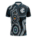 Carlton NAIDOC Week 2026 Personalised Zipper Polo Shirt 50 Years of Deadly Aboriginal Art