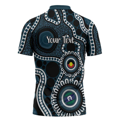Carlton NAIDOC Week 2026 Personalised Zipper Polo Shirt 50 Years of Deadly Aboriginal Art