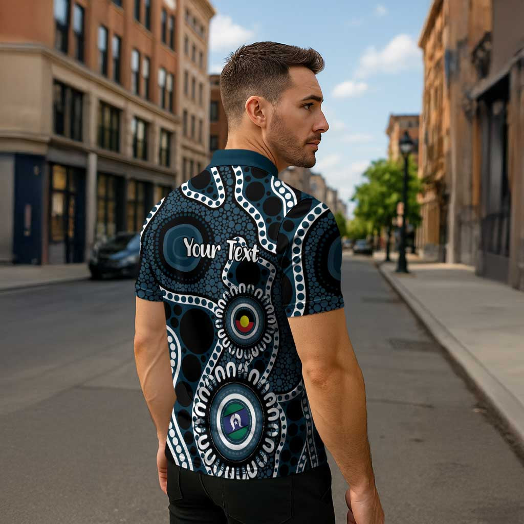 Carlton NAIDOC Week 2026 Personalised Zipper Polo Shirt 50 Years of Deadly Aboriginal Art