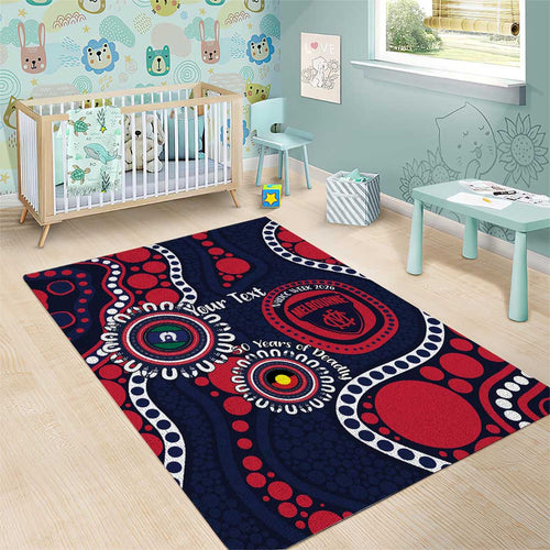Melbourne NAIDOC Week 2026 Personalised Area Rug 50 Years of Deadly Aboriginal Art