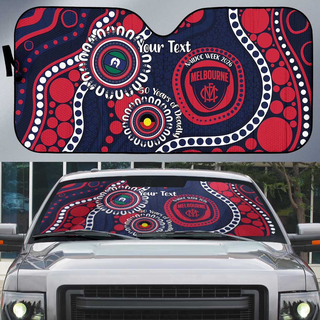 Melbourne NAIDOC Week 2026 Personalised Auto Sun Shade 50 Years of Deadly Aboriginal Art