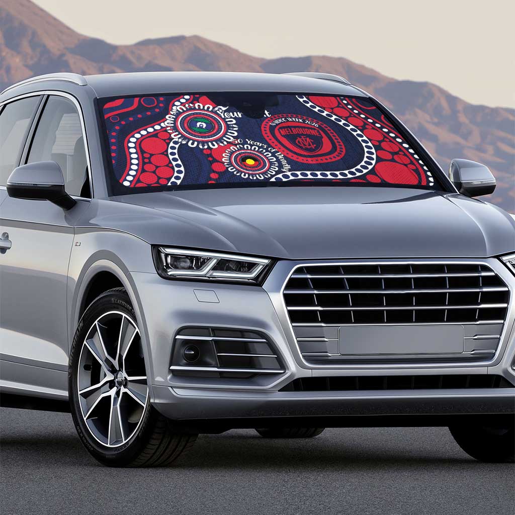 Melbourne NAIDOC Week 2026 Personalised Auto Sun Shade 50 Years of Deadly Aboriginal Art