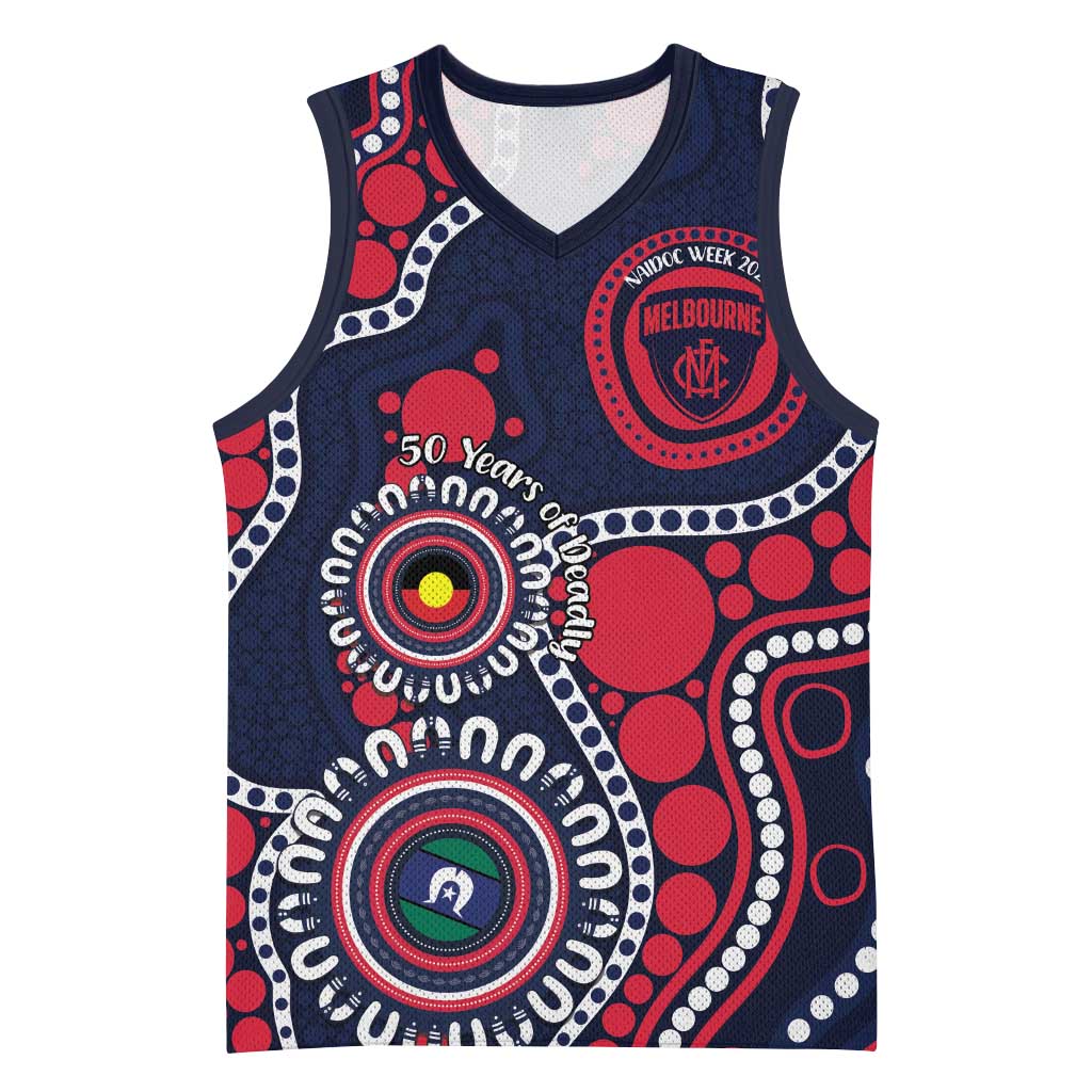 Melbourne NAIDOC Week 2026 Personalised Basketball Jersey 50 Years of Deadly Aboriginal Art