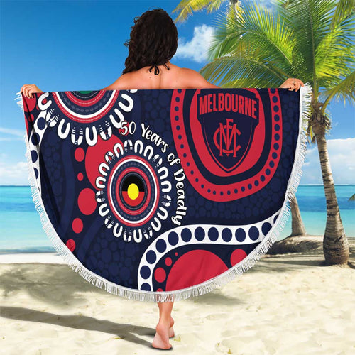 Melbourne NAIDOC Week 2026 Personalised Beach Blanket 50 Years of Deadly Aboriginal Art