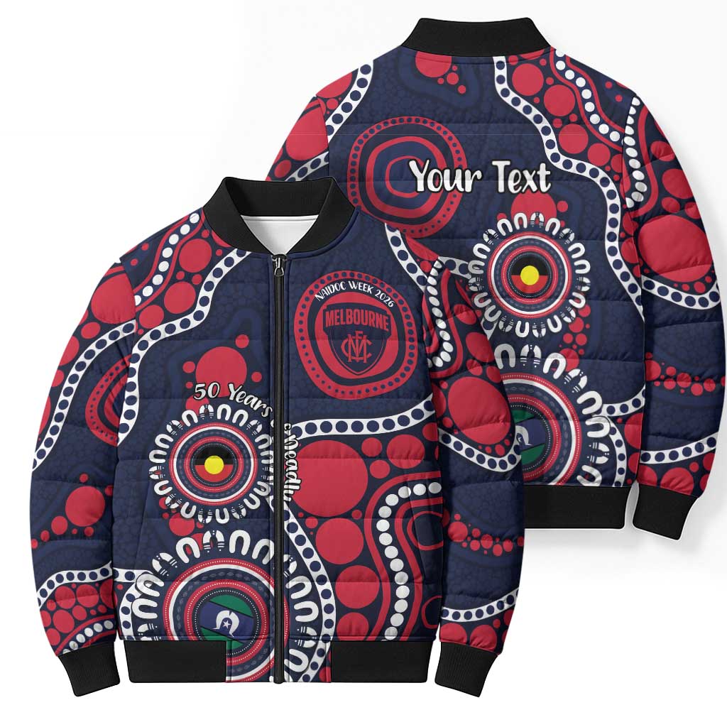 Melbourne NAIDOC Week 2026 Personalised Bomber Puffer Jacket 50 Years of Deadly Aboriginal Art