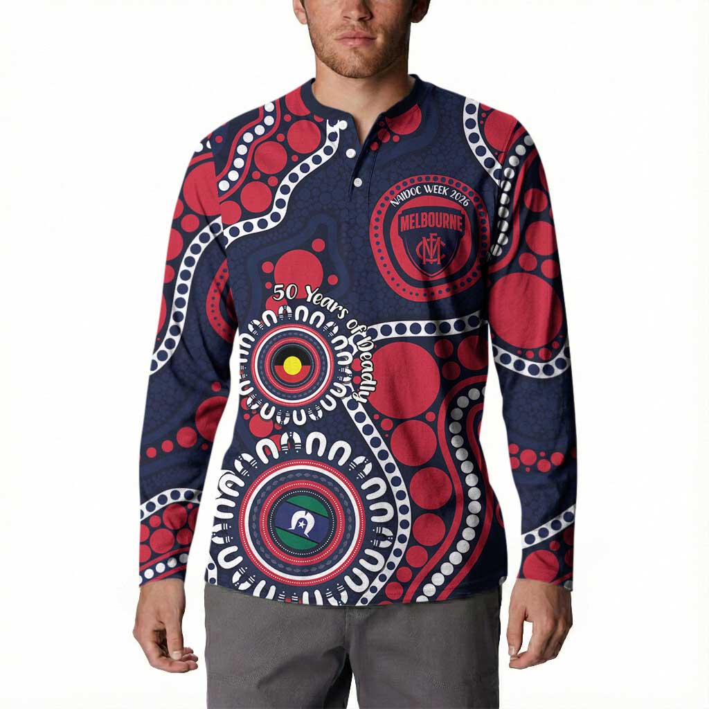 Melbourne NAIDOC Week 2026 Personalised Button Sweatshirt 50 Years of Deadly Aboriginal Art
