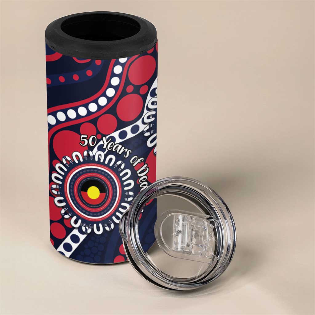 Melbourne NAIDOC Week 2026 Personalised 4 in 1 Can Cooler Tumbler 50 Years of Deadly Aboriginal Art