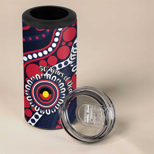Melbourne NAIDOC Week 2026 Personalised 4 in 1 Can Cooler Tumbler 50 Years of Deadly Aboriginal Art