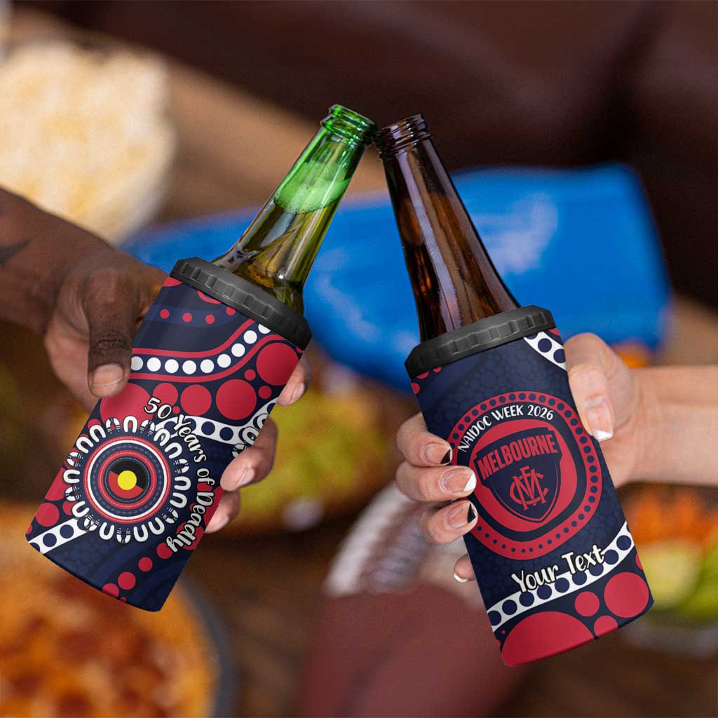 Melbourne NAIDOC Week 2026 Personalised 4 in 1 Can Cooler Tumbler 50 Years of Deadly Aboriginal Art