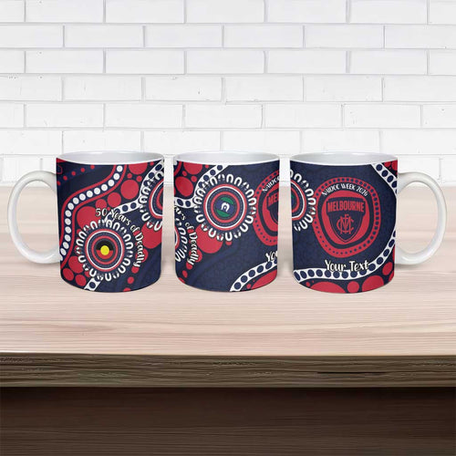 Melbourne NAIDOC Week 2026 Personalised Ceramic Mug 50 Years of Deadly Aboriginal Art