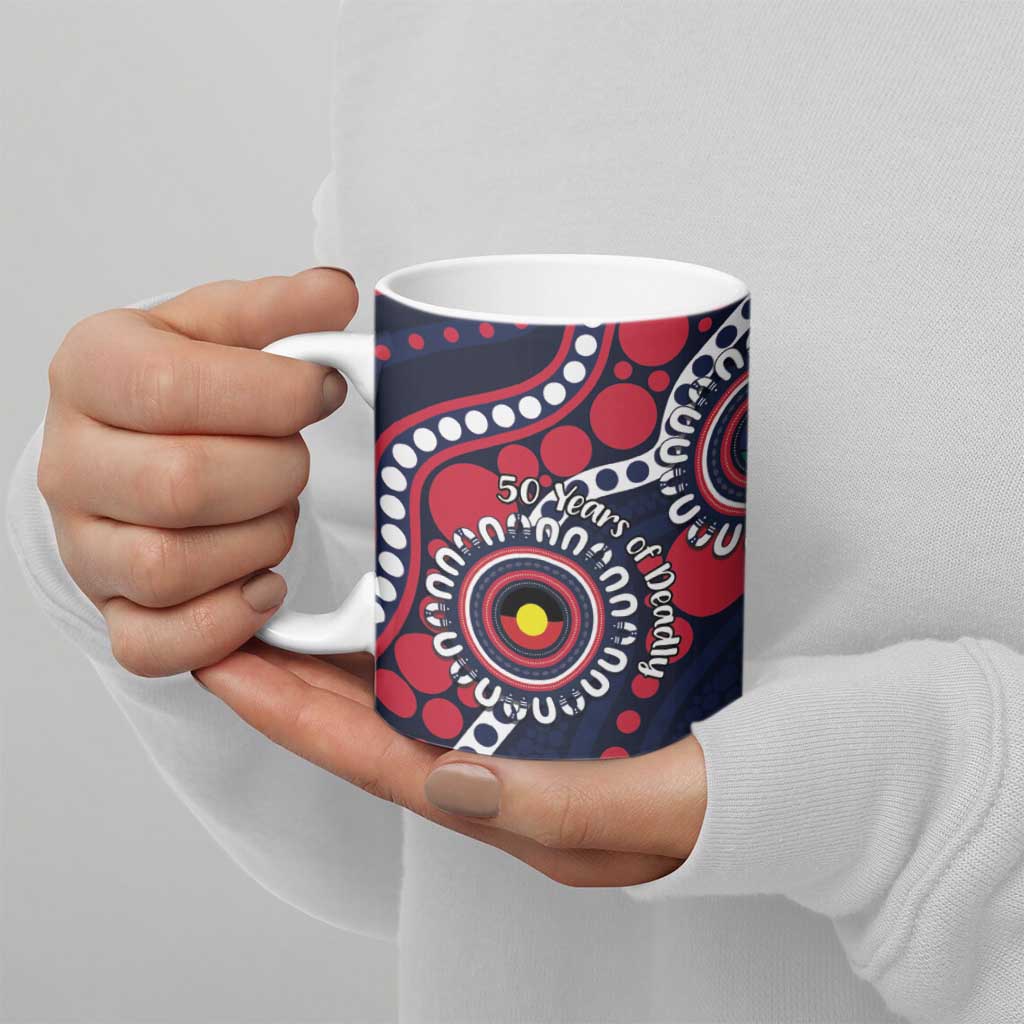 Melbourne NAIDOC Week 2026 Personalised Ceramic Mug 50 Years of Deadly Aboriginal Art