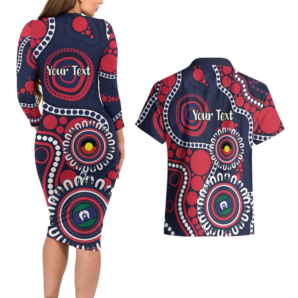 Melbourne NAIDOC Week 2026 Personalised Couples Matching Long Sleeve Bodycon Dress and Hawaiian Shirt 50 Years of Deadly Aboriginal Art