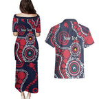 Melbourne NAIDOC Week 2026 Personalised Couples Matching Puletasi and Hawaiian Shirt 50 Years of Deadly Aboriginal Art
