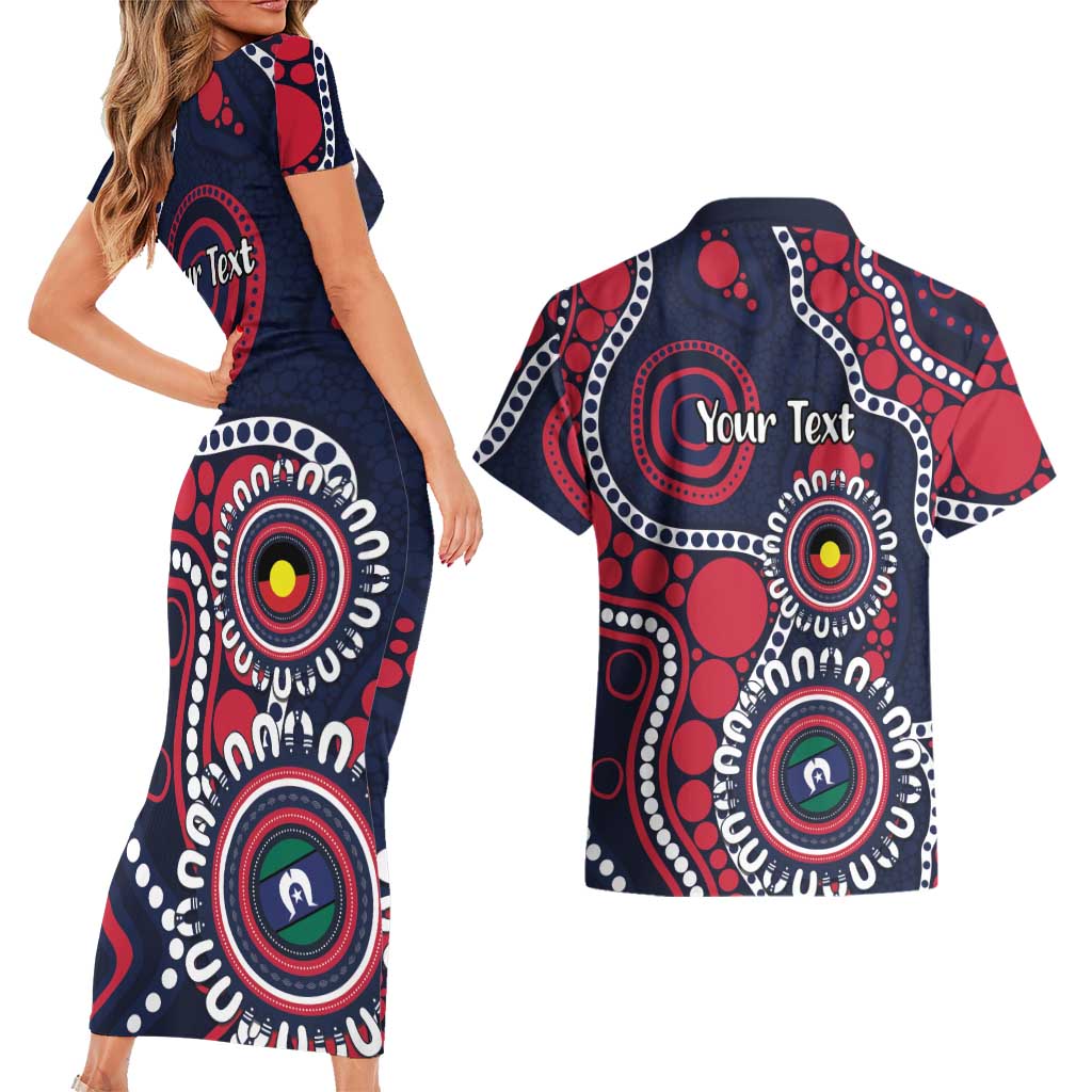 Melbourne NAIDOC Week 2026 Personalised Couples Matching Short Sleeve Bodycon Dress and Hawaiian Shirt 50 Years of Deadly Aboriginal Art