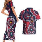 Melbourne NAIDOC Week 2026 Personalised Couples Matching Short Sleeve Bodycon Dress and Hawaiian Shirt 50 Years of Deadly Aboriginal Art