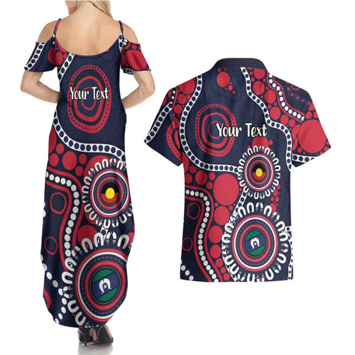Melbourne NAIDOC Week 2026 Personalised Couples Matching Summer Maxi Dress and Hawaiian Shirt 50 Years of Deadly Aboriginal Art