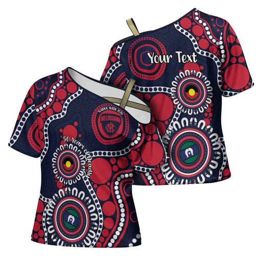 Melbourne NAIDOC Week 2026 Personalised Cross Shoulder Shirt 50 Years of Deadly Aboriginal Art