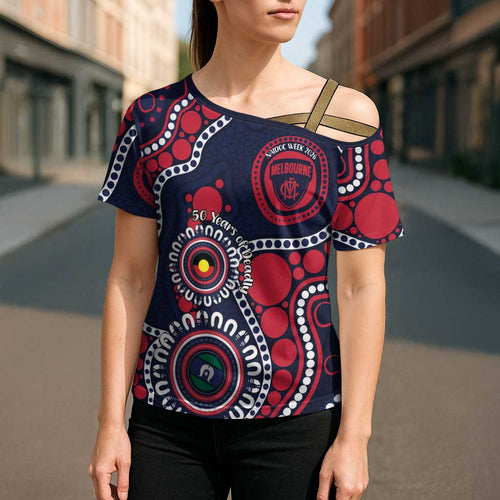 Melbourne NAIDOC Week 2026 Personalised Cross Shoulder Shirt 50 Years of Deadly Aboriginal Art
