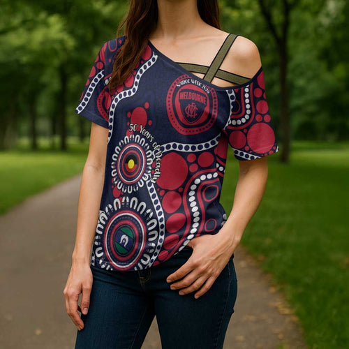 Melbourne NAIDOC Week 2026 Personalised Cross Shoulder Shirt 50 Years of Deadly Aboriginal Art