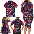 Melbourne NAIDOC Week 2026 Personalised Family Matching Long Sleeve Bodycon Dress and Hawaiian Shirt 50 Years of Deadly Aboriginal Art