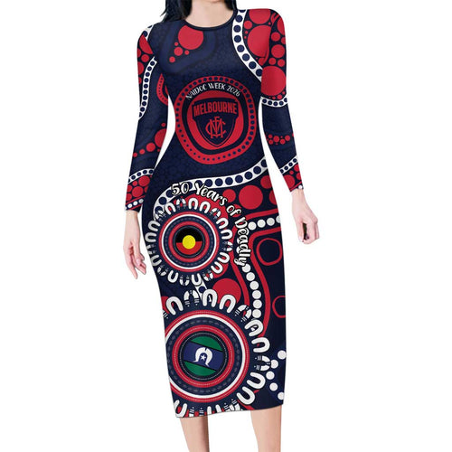 Melbourne NAIDOC Week 2026 Personalised Family Matching Long Sleeve Bodycon Dress and Hawaiian Shirt 50 Years of Deadly Aboriginal Art
