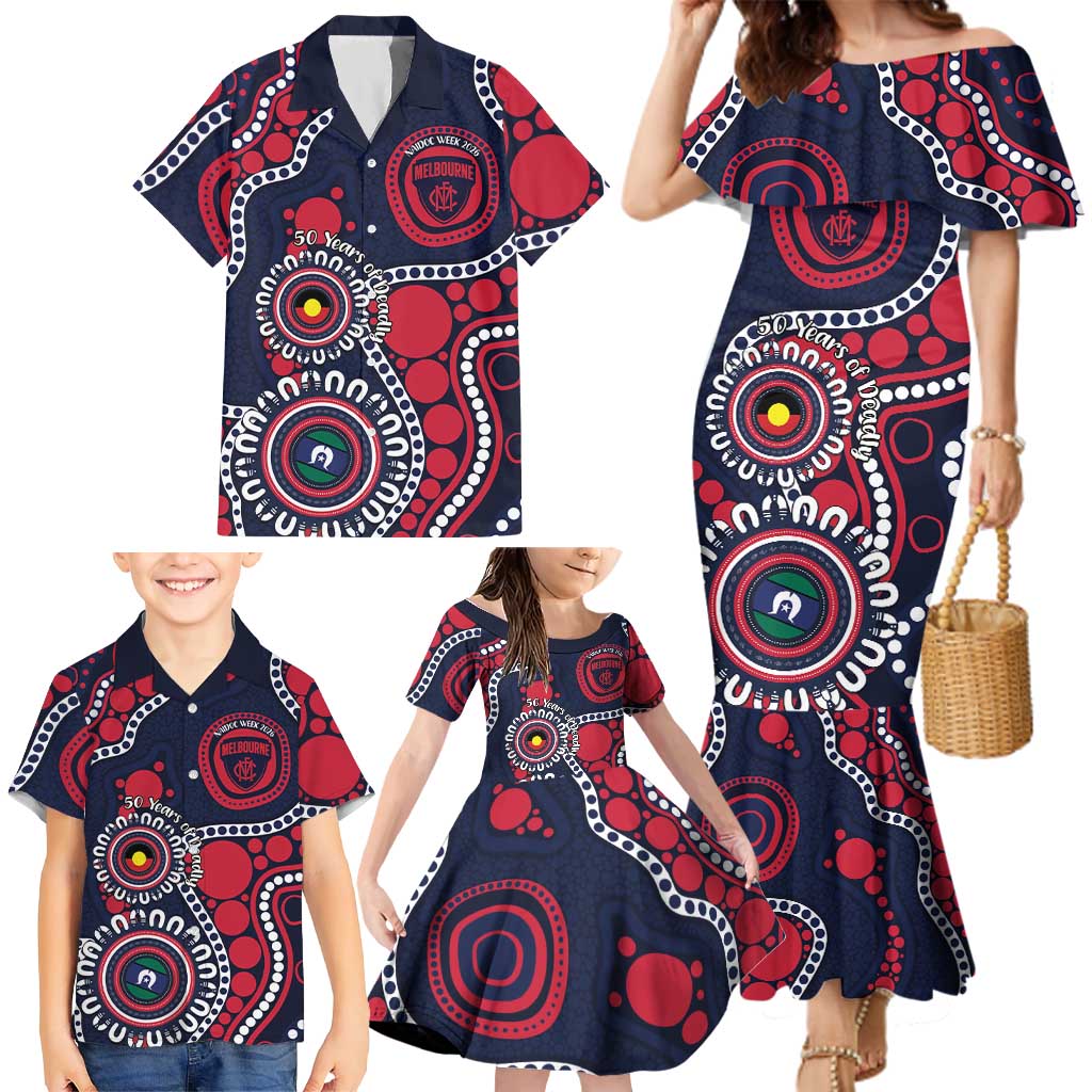 Melbourne NAIDOC Week 2026 Personalised Family Matching Mermaid Dress and Hawaiian Shirt 50 Years of Deadly Aboriginal Art