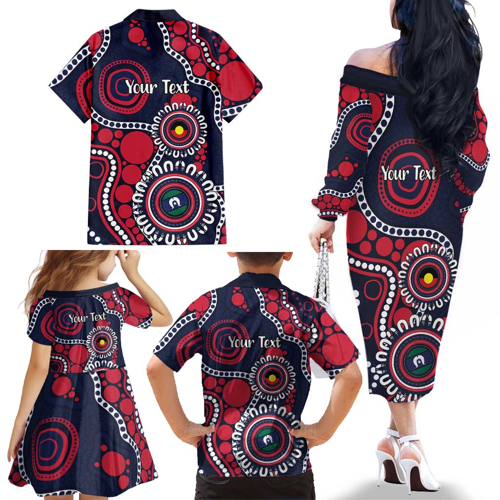 Melbourne NAIDOC Week 2026 Personalised Family Matching Off The Shoulder Long Sleeve Dress and Hawaiian Shirt 50 Years of Deadly Aboriginal Art