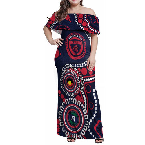 Melbourne NAIDOC Week 2026 Personalised Family Matching Off Shoulder Maxi Dress and Hawaiian Shirt 50 Years of Deadly Aboriginal Art