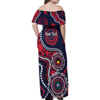 Melbourne NAIDOC Week 2026 Personalised Family Matching Off Shoulder Maxi Dress and Hawaiian Shirt 50 Years of Deadly Aboriginal Art