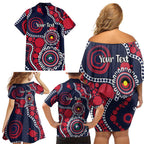 Melbourne NAIDOC Week 2026 Personalised Family Matching Off Shoulder Short Dress and Hawaiian Shirt 50 Years of Deadly Aboriginal Art
