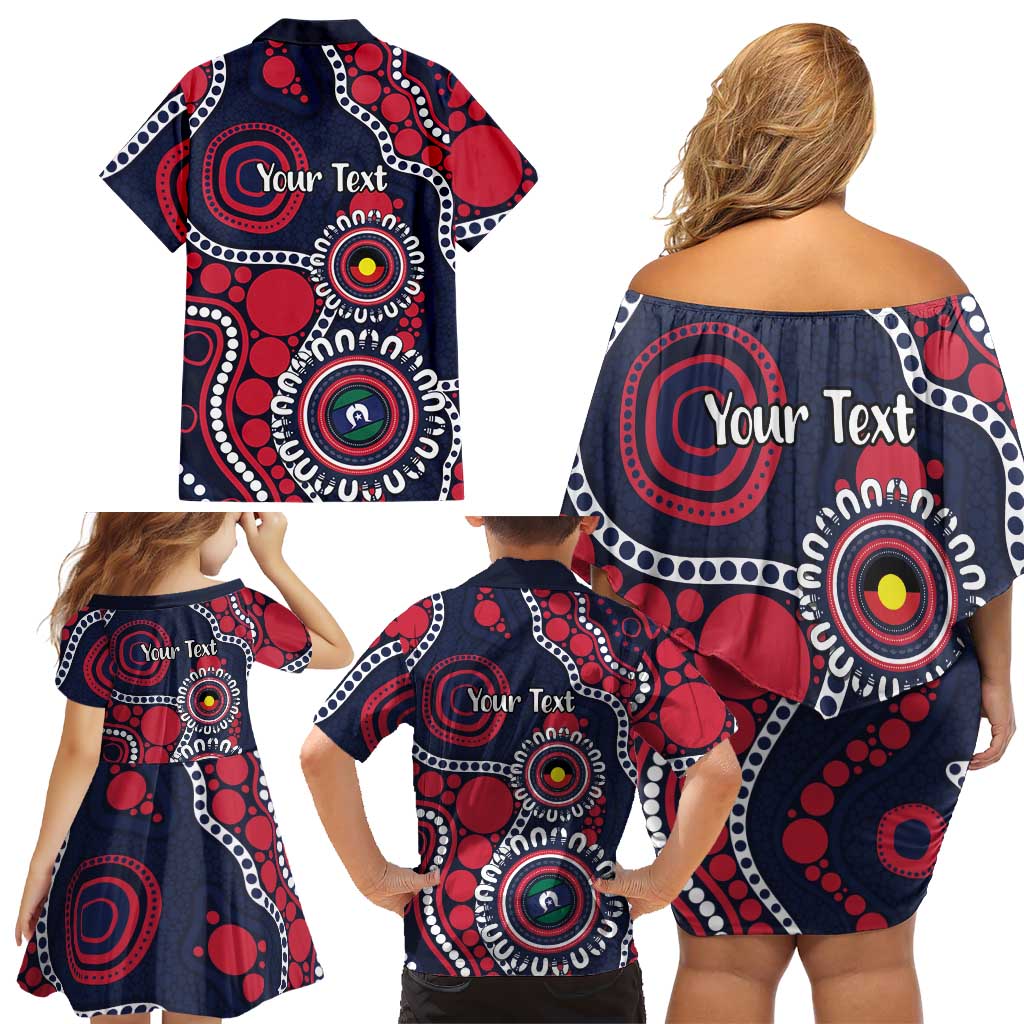 Melbourne NAIDOC Week 2026 Personalised Family Matching Off Shoulder Short Dress and Hawaiian Shirt 50 Years of Deadly Aboriginal Art