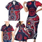 Melbourne NAIDOC Week 2026 Personalised Family Matching Short Sleeve Bodycon Dress and Hawaiian Shirt 50 Years of Deadly Aboriginal Art