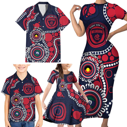 Melbourne NAIDOC Week 2026 Personalised Family Matching Short Sleeve Bodycon Dress and Hawaiian Shirt 50 Years of Deadly Aboriginal Art