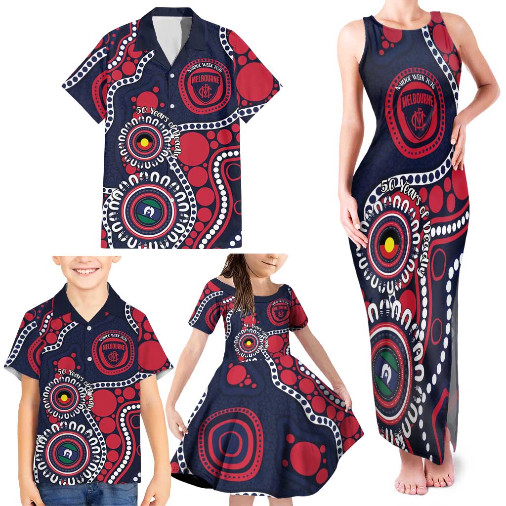Melbourne NAIDOC Week 2026 Personalised Family Matching Tank Maxi Dress and Hawaiian Shirt 50 Years of Deadly Aboriginal Art