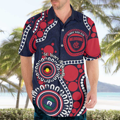 Melbourne NAIDOC Week 2026 Personalised Hawaiian Shirt 50 Years of Deadly Aboriginal Art
