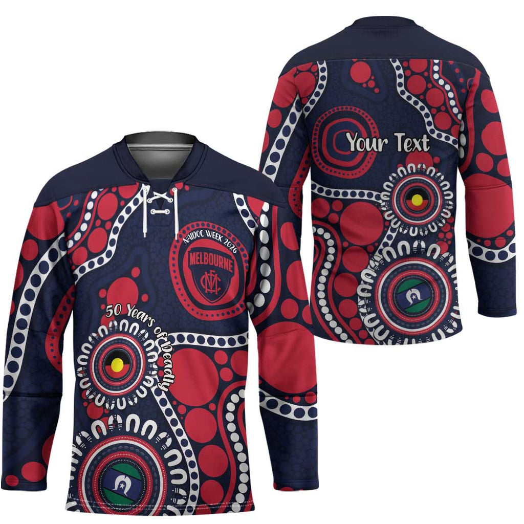Melbourne NAIDOC Week 2026 Personalised Hockey Jersey 50 Years of Deadly Aboriginal Art