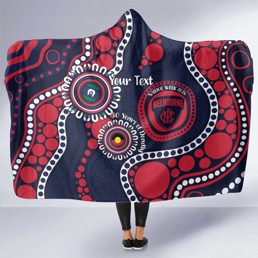 Melbourne NAIDOC Week 2026 Personalised Hooded Blanket 50 Years of Deadly Aboriginal Art