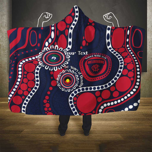 Melbourne NAIDOC Week 2026 Personalised Hooded Blanket 50 Years of Deadly Aboriginal Art
