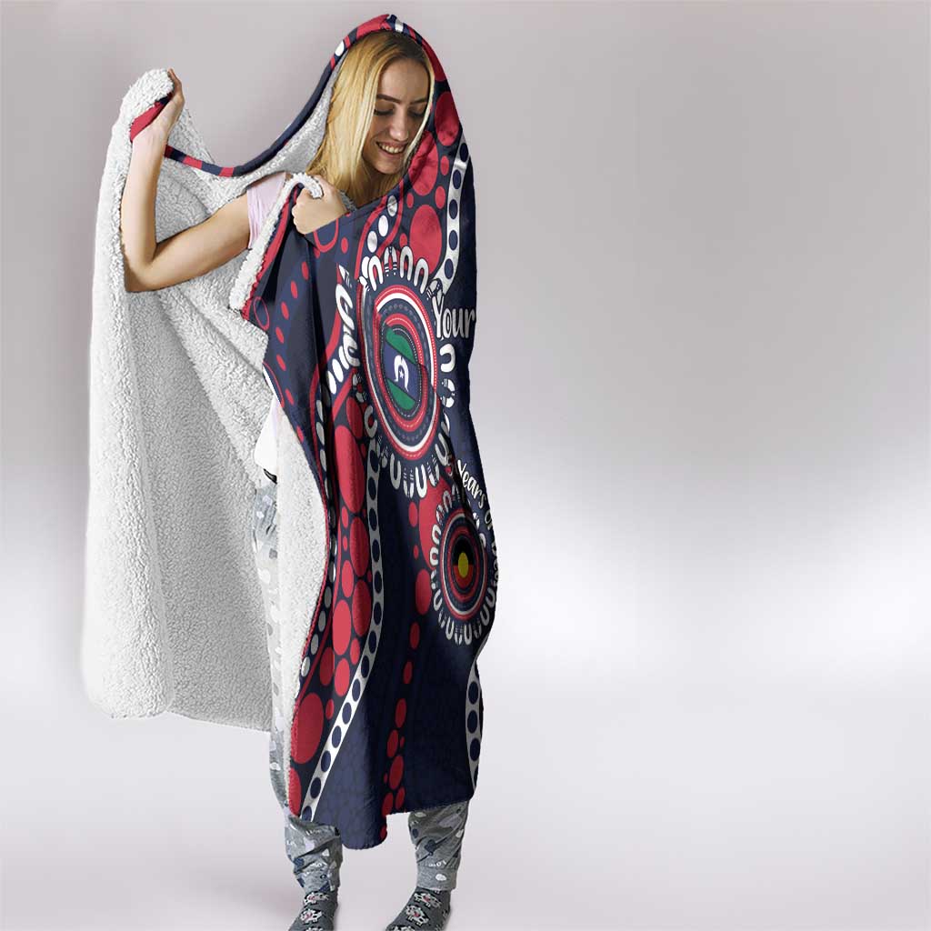 Melbourne NAIDOC Week 2026 Personalised Hooded Blanket 50 Years of Deadly Aboriginal Art