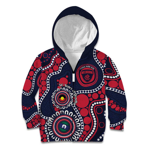 Melbourne NAIDOC Week 2026 Personalised Kid Hoodie 50 Years of Deadly Aboriginal Art