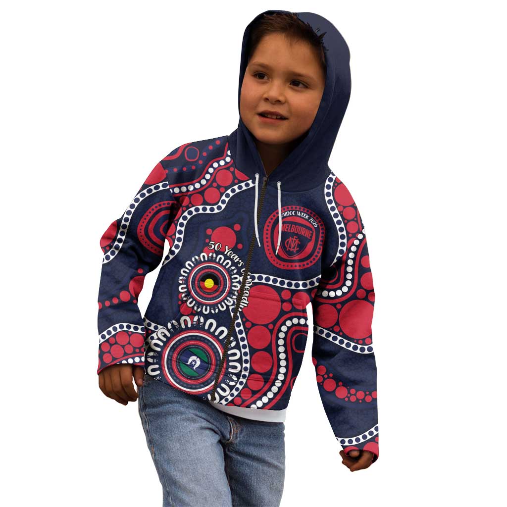 Melbourne NAIDOC Week 2026 Personalised Kid Hoodie 50 Years of Deadly Aboriginal Art