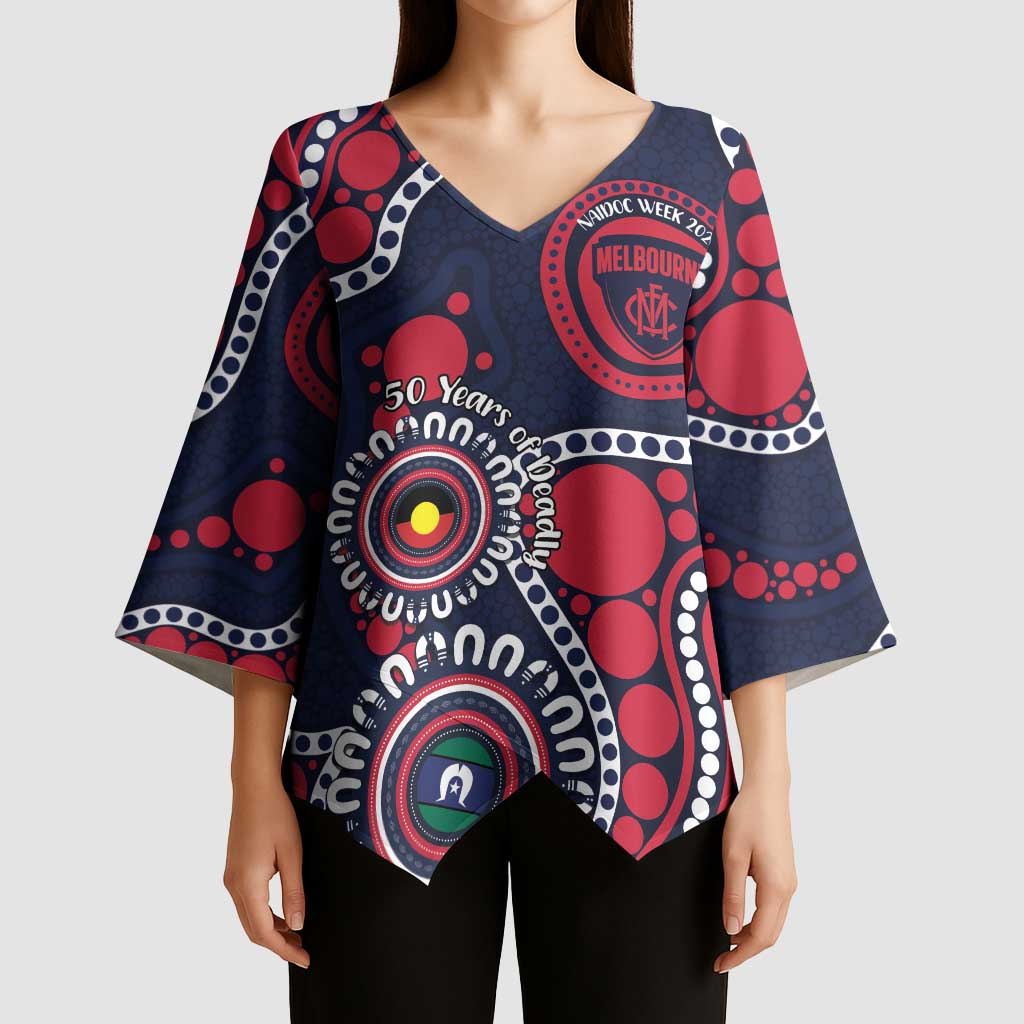 Melbourne NAIDOC Week 2026 Personalised Kimono Sleeve Blouse 50 Years of Deadly Aboriginal Art