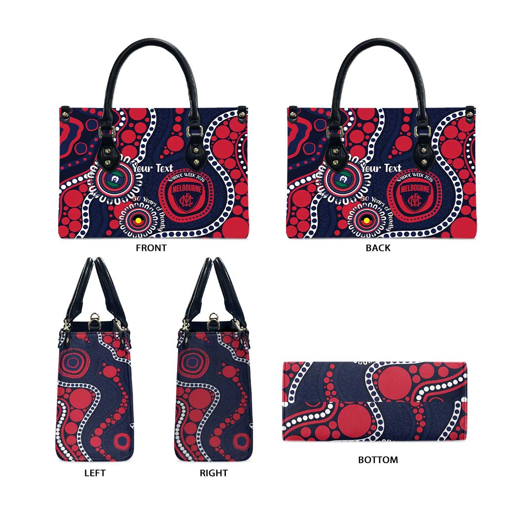 Melbourne NAIDOC Week 2026 Personalised Leather Bag 50 Years of Deadly Aboriginal Art