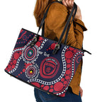 Melbourne NAIDOC Week 2026 Personalised Leather Tote Bag 50 Years of Deadly Aboriginal Art