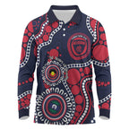 Melbourne NAIDOC Week 2026 Personalised Long Sleeve Polo Shirt 50 Years of Deadly Aboriginal Art