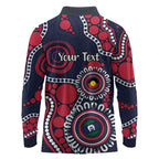 Melbourne NAIDOC Week 2026 Personalised Long Sleeve Polo Shirt 50 Years of Deadly Aboriginal Art