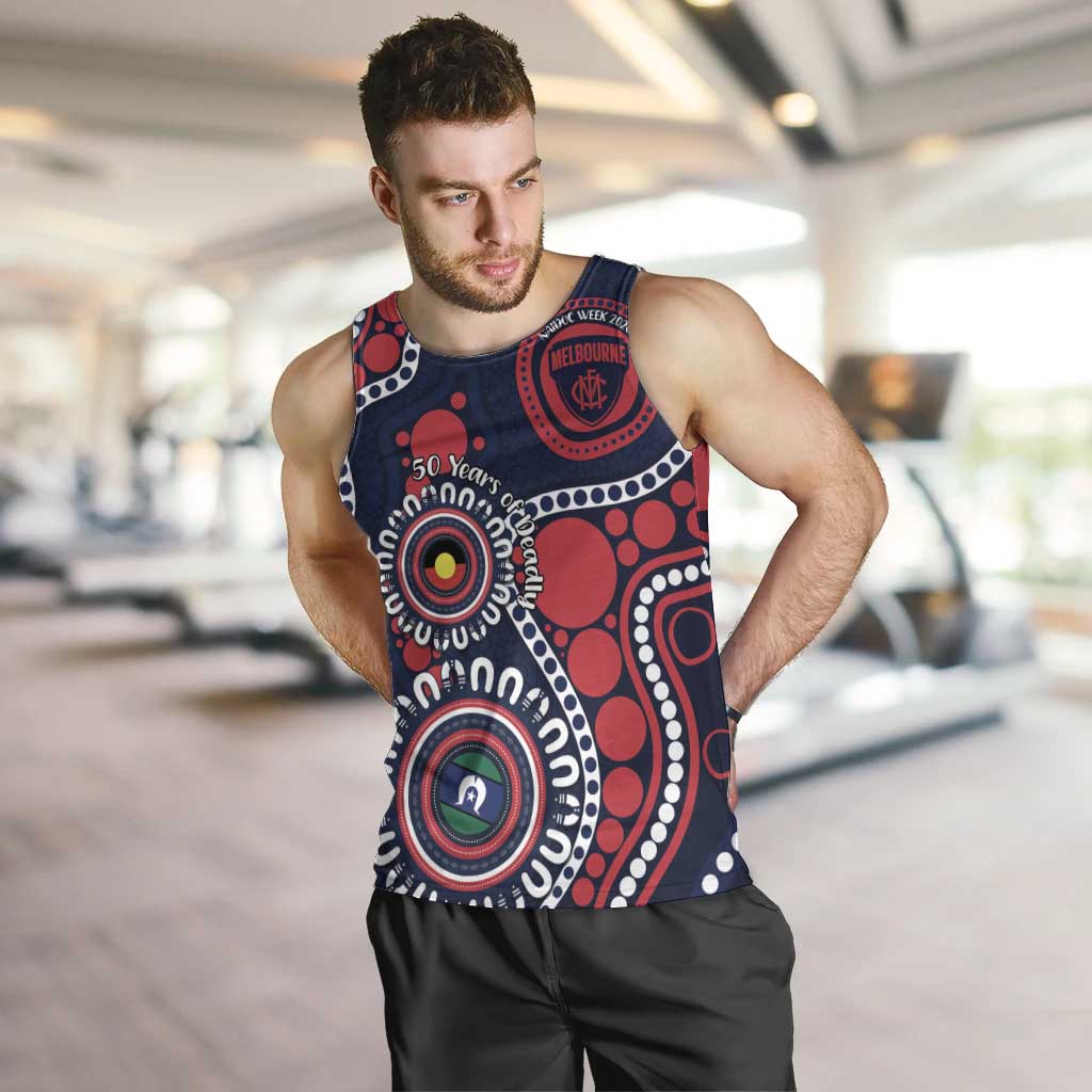 Melbourne NAIDOC Week 2026 Personalised Men Tank Top 50 Years of Deadly Aboriginal Art